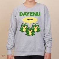 Three Frogs Dayenu Funny Pesach Passover Women's Sweatshirt thumb 0