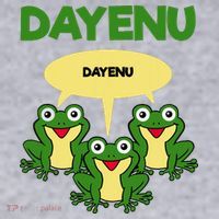 Three Frogs Dayenu Funny Pesach Passover Women's Sweatshirt thumb 2