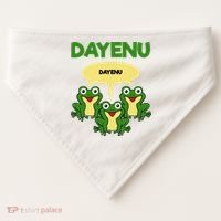 Three Frogs Dayenu Funny Pesach Passover USA-Made Doggie Bandana thumb 0
