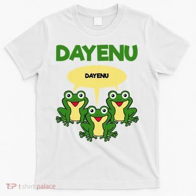 Three Frogs Dayenu Funny Pesach Passover T-Shirt