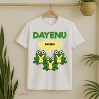 Three Frogs Dayenu Funny Pesach Passover T-Shirt thumb 2