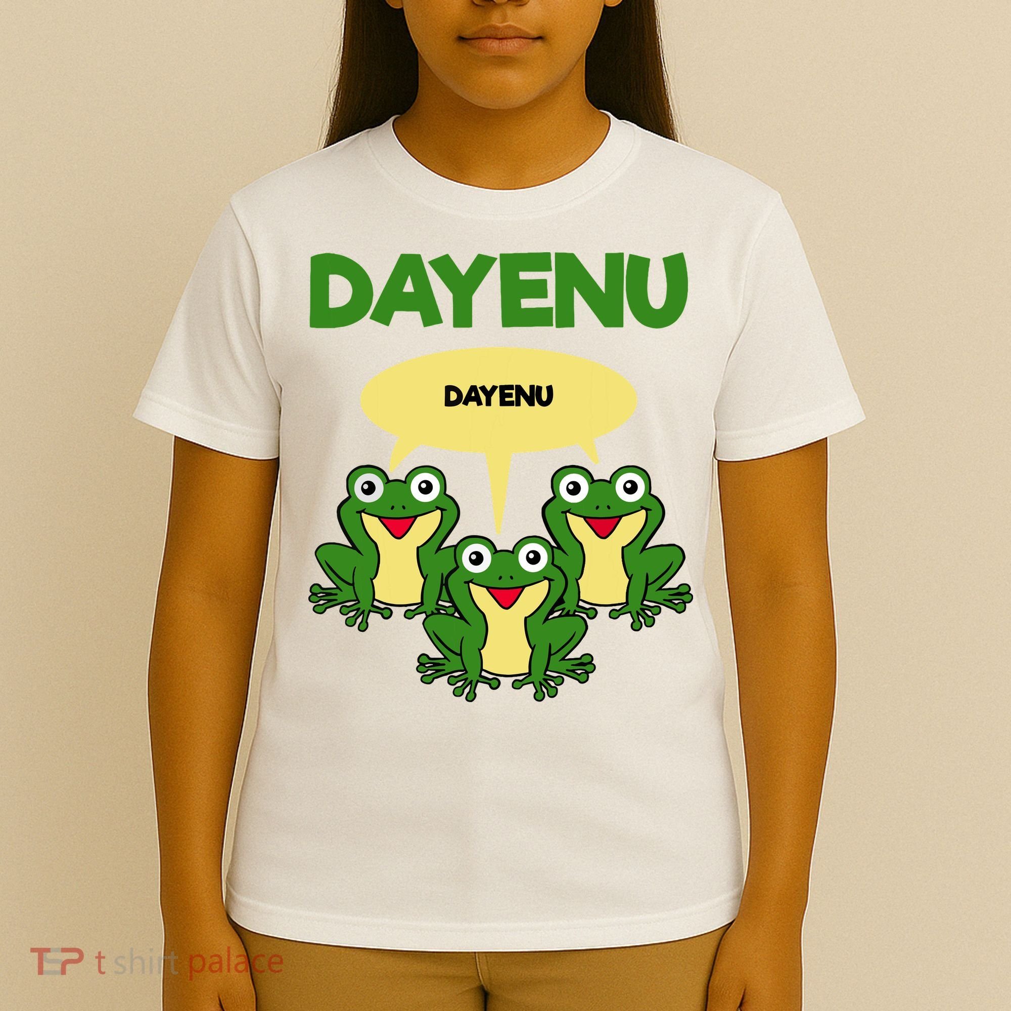 Three Frogs Dayenu Funny Pesach Passover T-Shirt