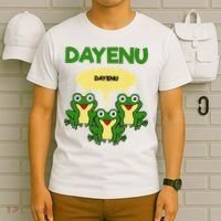 Three Frogs Dayenu Funny Pesach Passover T-Shirt thumb 6