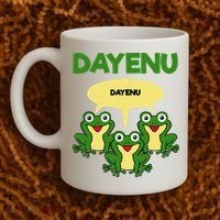 Three Frogs Dayenu Funny Pesach Passover Coffee Mug thumb 2