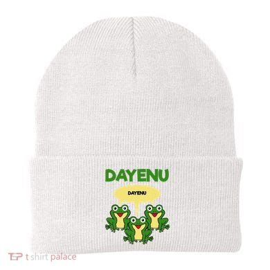 Three Frogs Dayenu Funny Pesach Passover Beanie