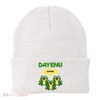 Three Frogs Dayenu Funny Pesach Passover Beanie thumb 0