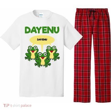 Three Frogs Dayenu Funny Pesach Passover Pajama Set
