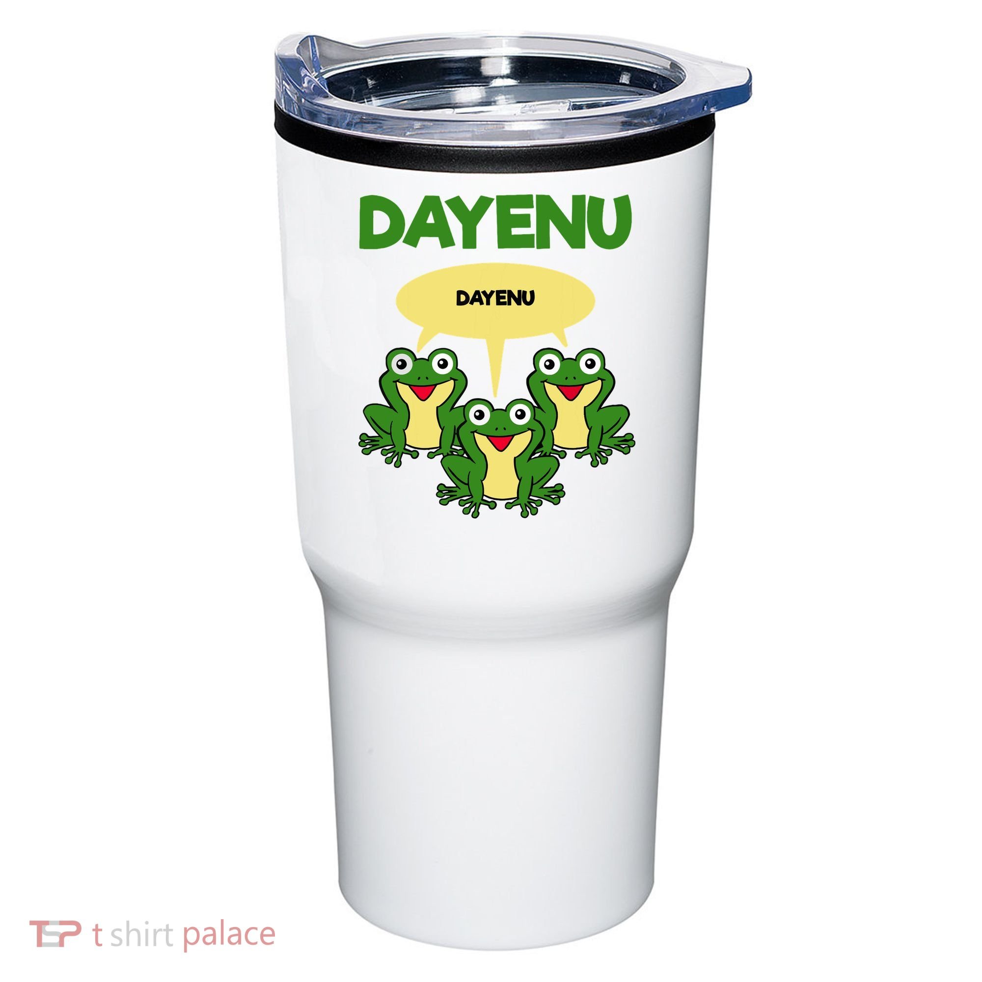 Three Frogs Dayenu Funny Pesach Passover Tumbler
