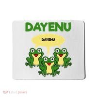 Three Frogs Dayenu Funny Pesach Passover Mousepad thumb 0