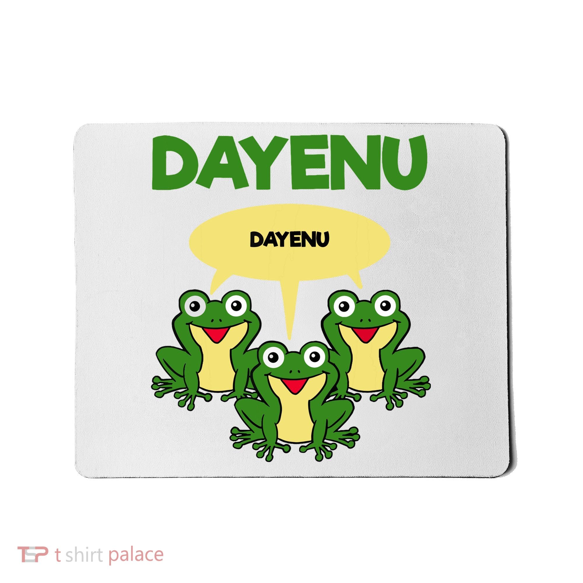 Three Frogs Dayenu Funny Pesach Passover Mousepad
