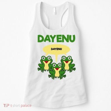 Three Frogs Dayenu Funny Pesach Passover Women's Tank Top