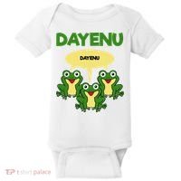 Three Frogs Dayenu Funny Pesach Passover Baby Bodysuit thumb 0