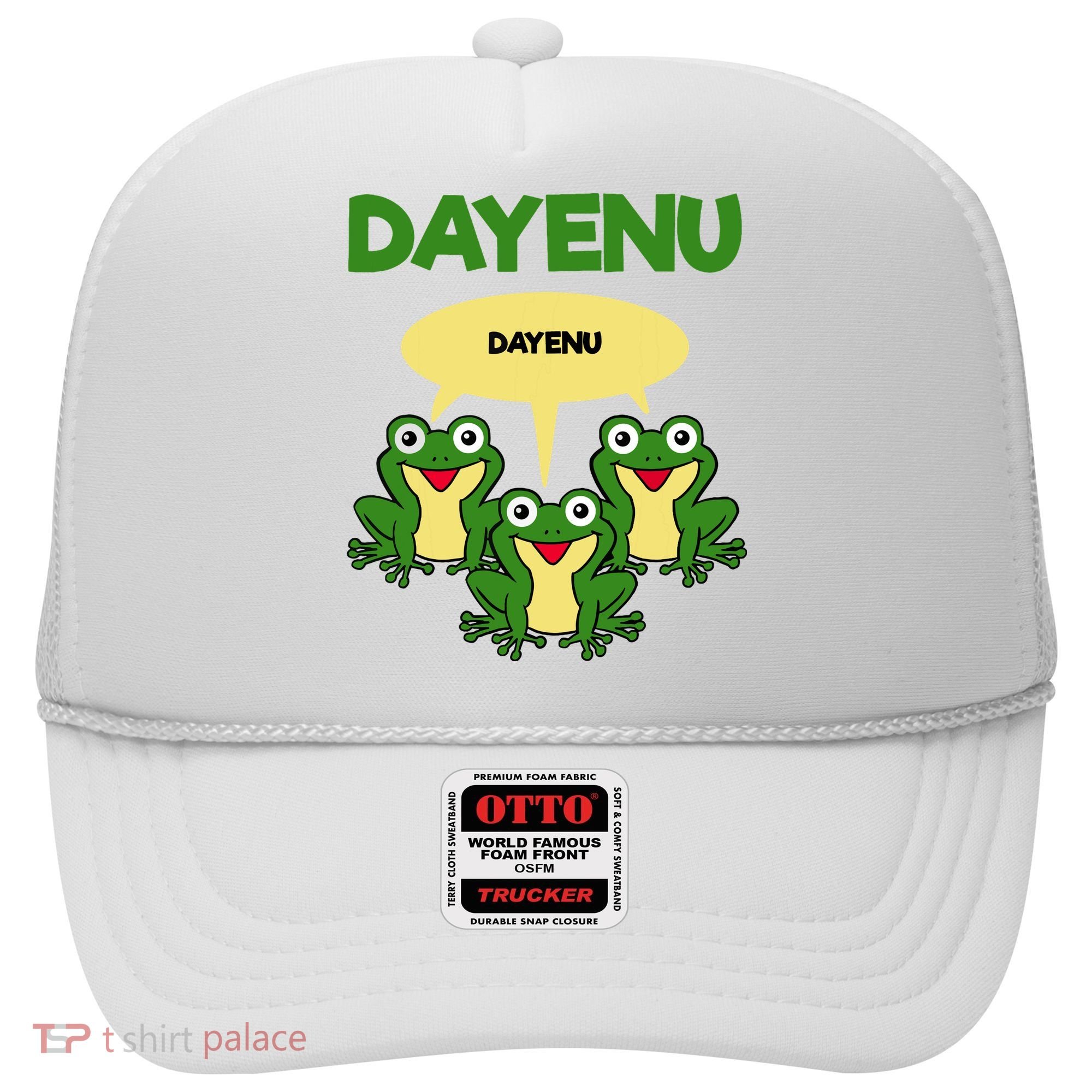 Three Frogs Dayenu Funny Pesach Passover Hat