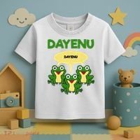 Three Frogs Dayenu Funny Pesach Passover Toddler T-Shirt thumb 3