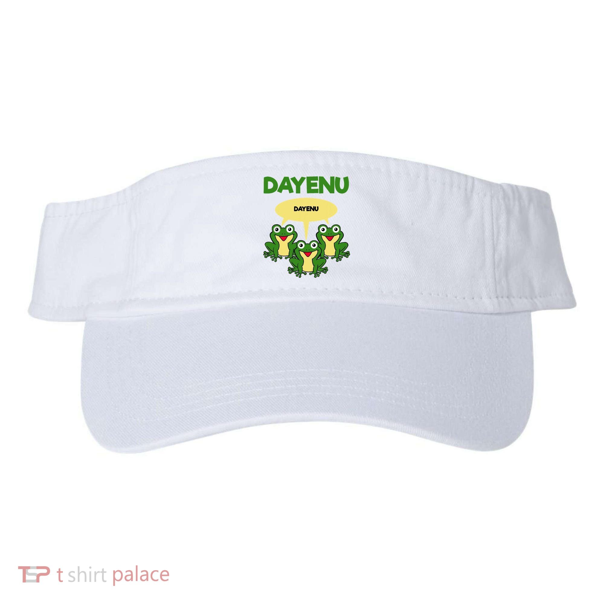 Three Frogs Dayenu Funny Pesach Passover Visor