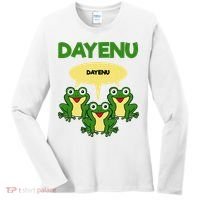 Three Frogs Dayenu Funny Pesach Passover Women's Long Sleeve Shirt thumb 0