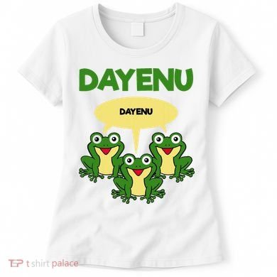 Three Frogs Dayenu Funny Pesach Passover Women's T-Shirt
