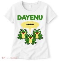 Three Frogs Dayenu Funny Pesach Passover Women's T-Shirt thumb 0