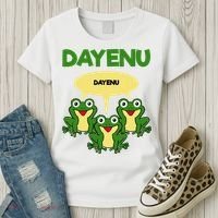Three Frogs Dayenu Funny Pesach Passover Women's T-Shirt thumb 3