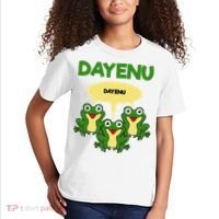Three Frogs Dayenu Funny Pesach Passover Kids T-Shirt thumb 2