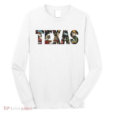 Texas Floral Design Long Sleeve Shirt