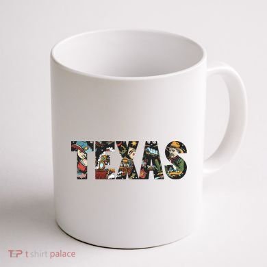 Texas Floral Design Coffee Mug back
