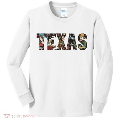 Texas Floral Design Kids Long Sleeve Shirt