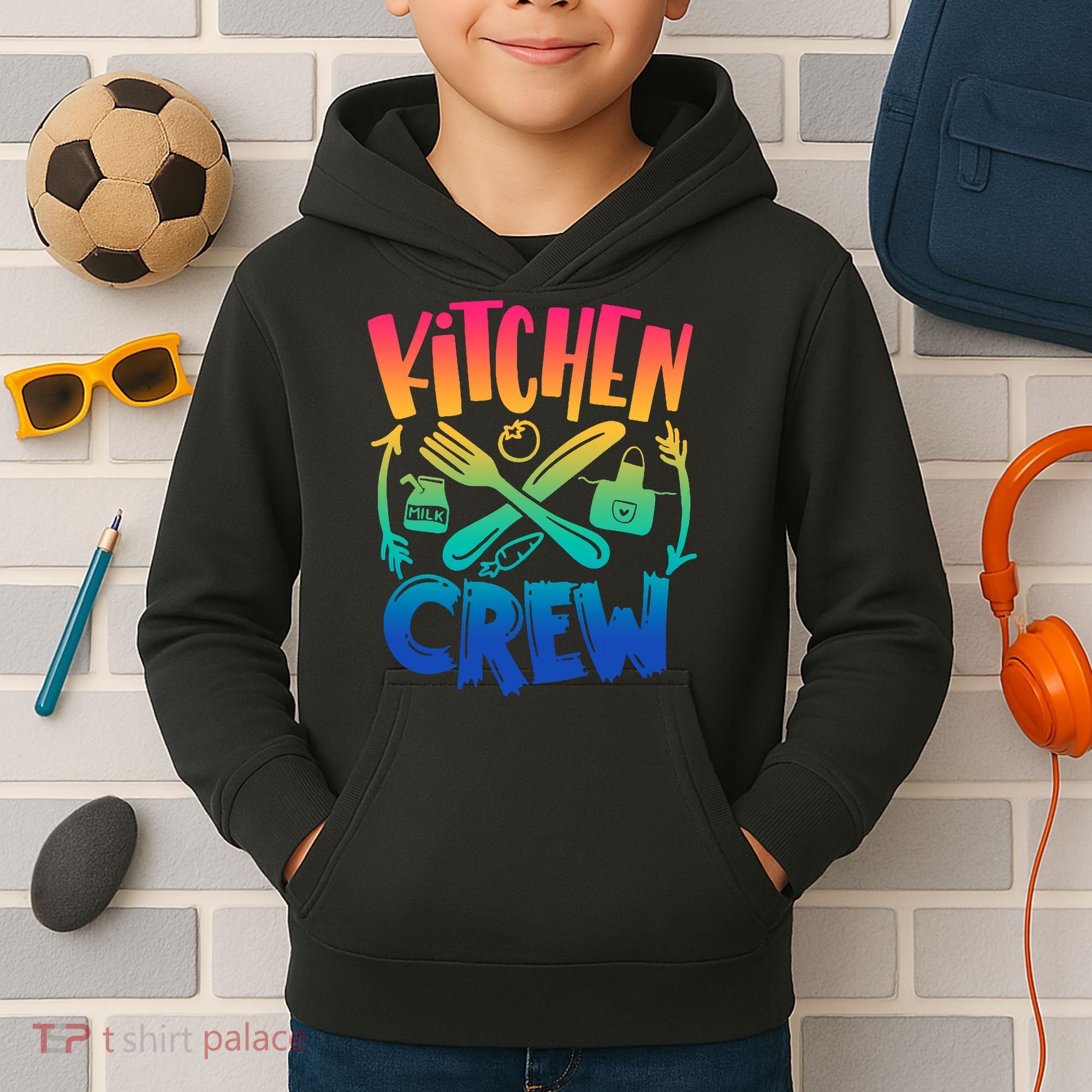 Team Field Day 2022 Back To School Kitchen Crew Kids Hoodie