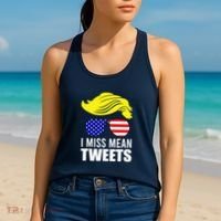 Trump Fathers Day Gas Prices I Miss Mean Tweets July 4th Gift Women's Tank Top thumb 2