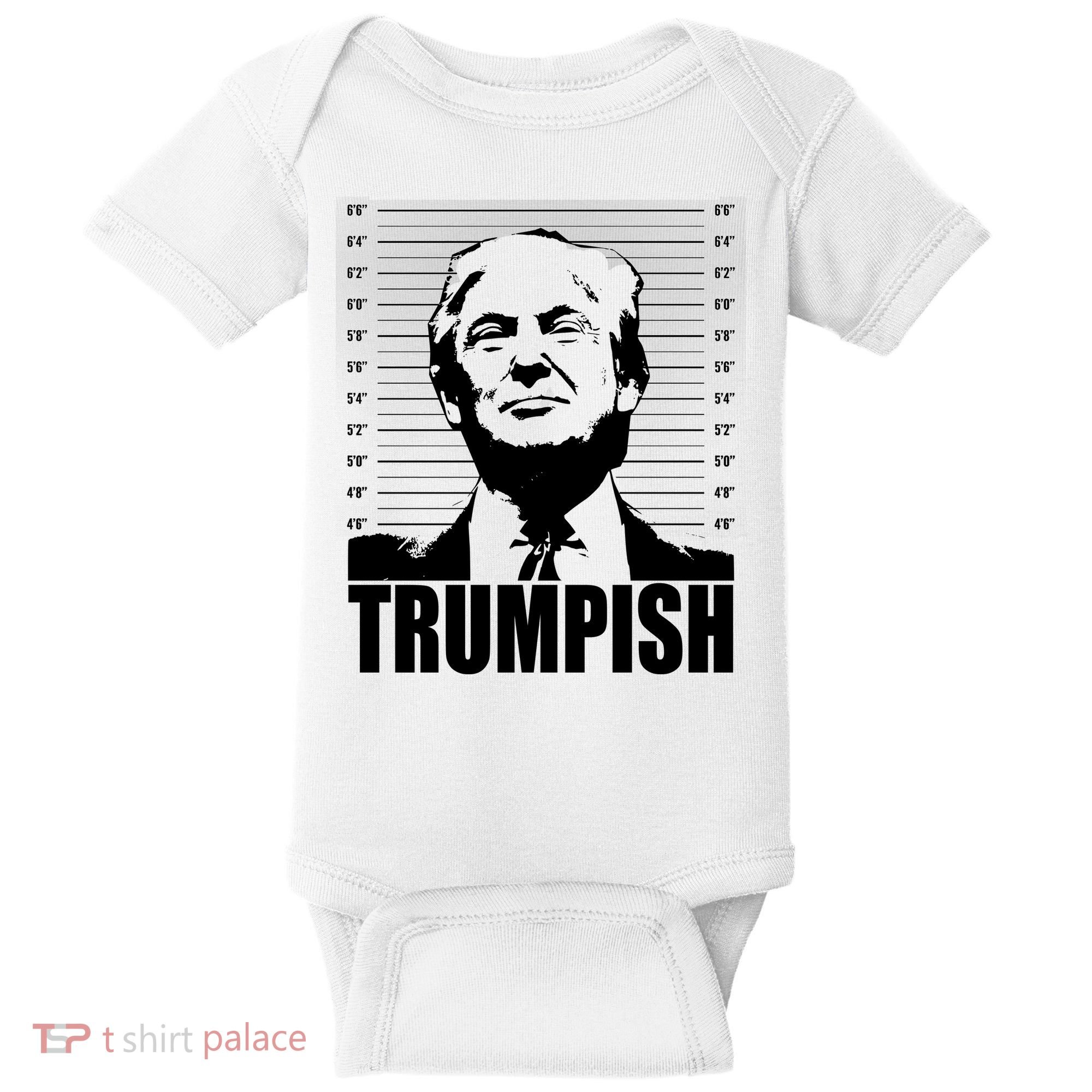 Trumpish Funny Donald Trump Mugshot Baby Bodysuit