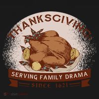 Thanksgiving Family Drama Funny Coaster thumb 2