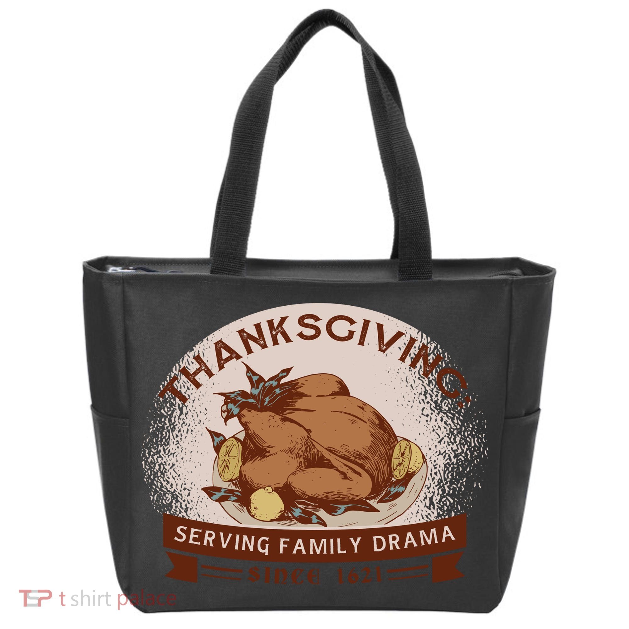 Thanksgiving Family Drama Funny Tote Bag
