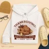 Thanksgiving Family Drama Funny Hoodie thumb 4
