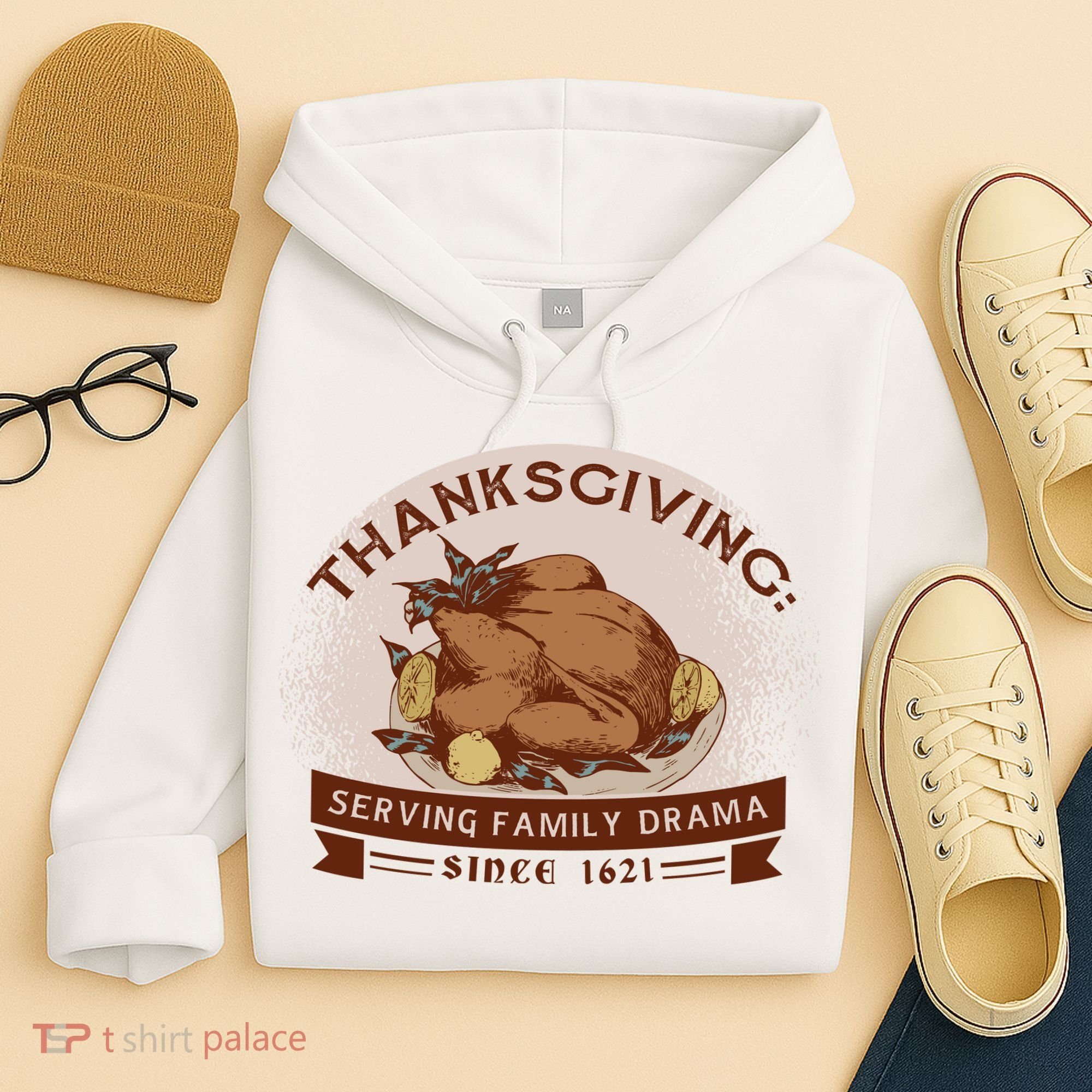 Thanksgiving Family Drama Funny Hoodie
