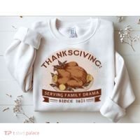 Thanksgiving Family Drama Funny Sweatshirt thumb 2