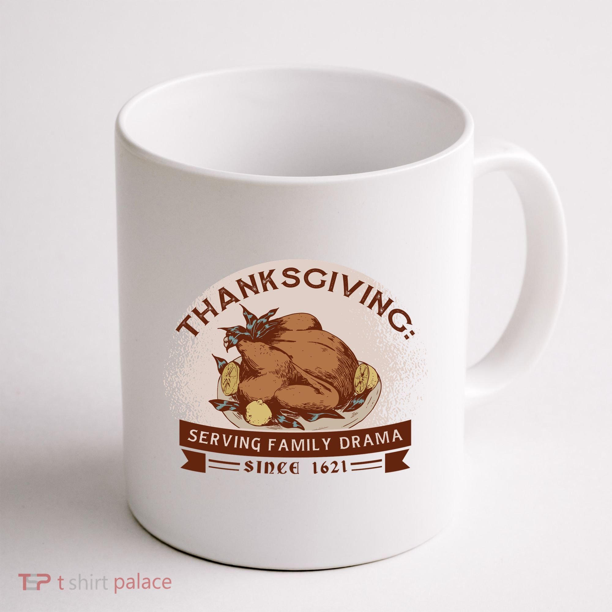 Thanksgiving Family Drama Funny Coffee Mug