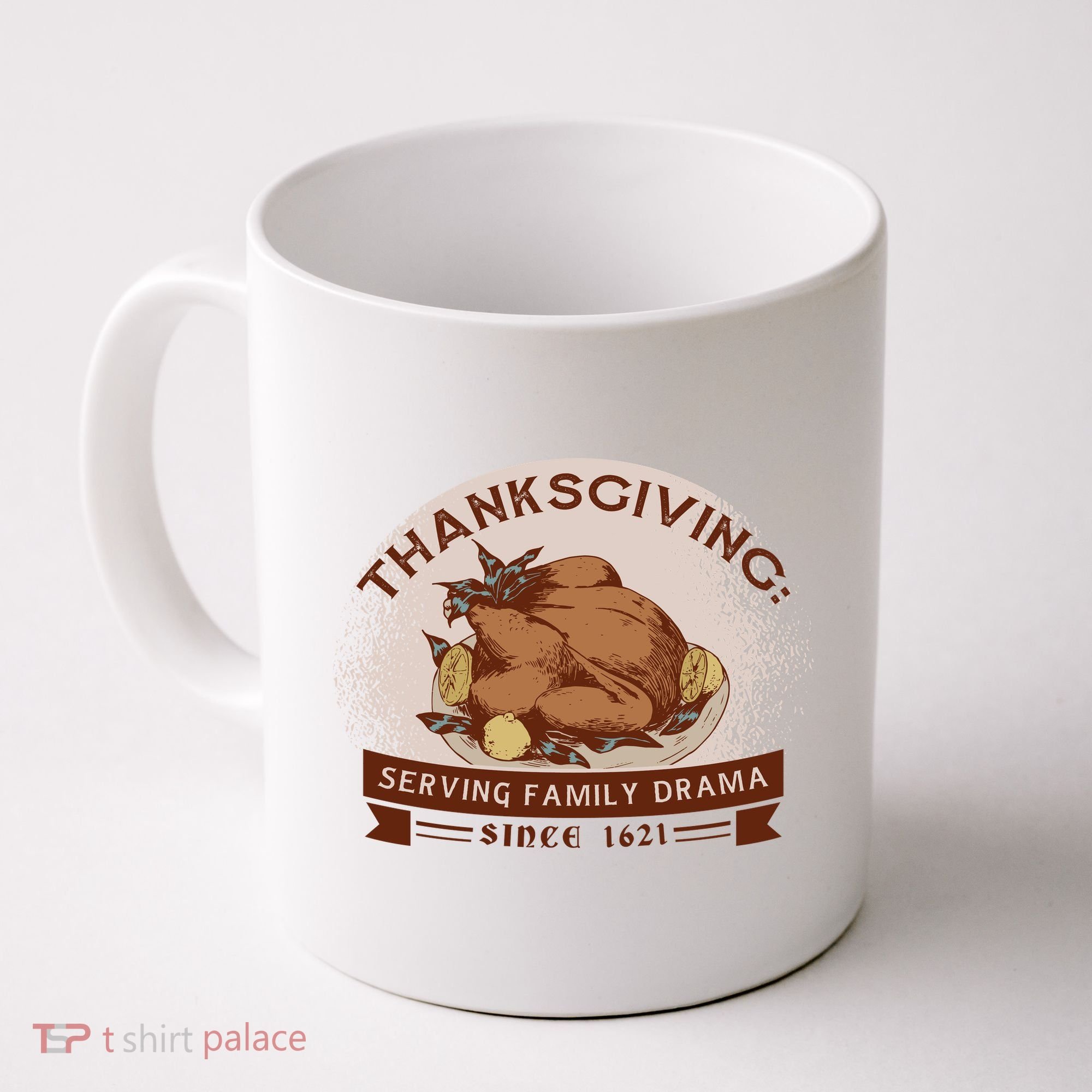 Thanksgiving Family Drama Funny Coffee Mug
