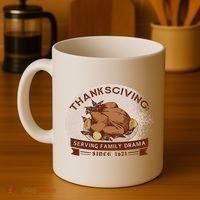Thanksgiving Family Drama Funny Coffee Mug thumb 4