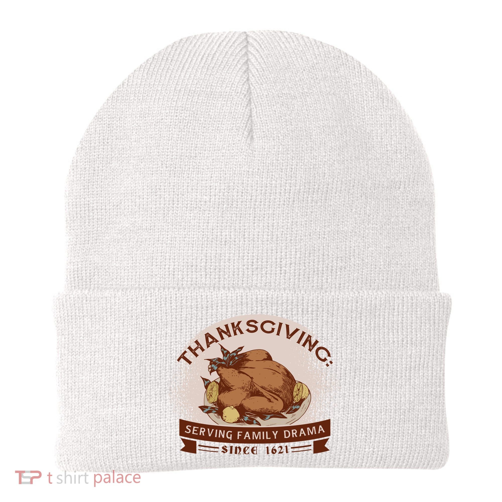 Thanksgiving Family Drama Funny Beanie