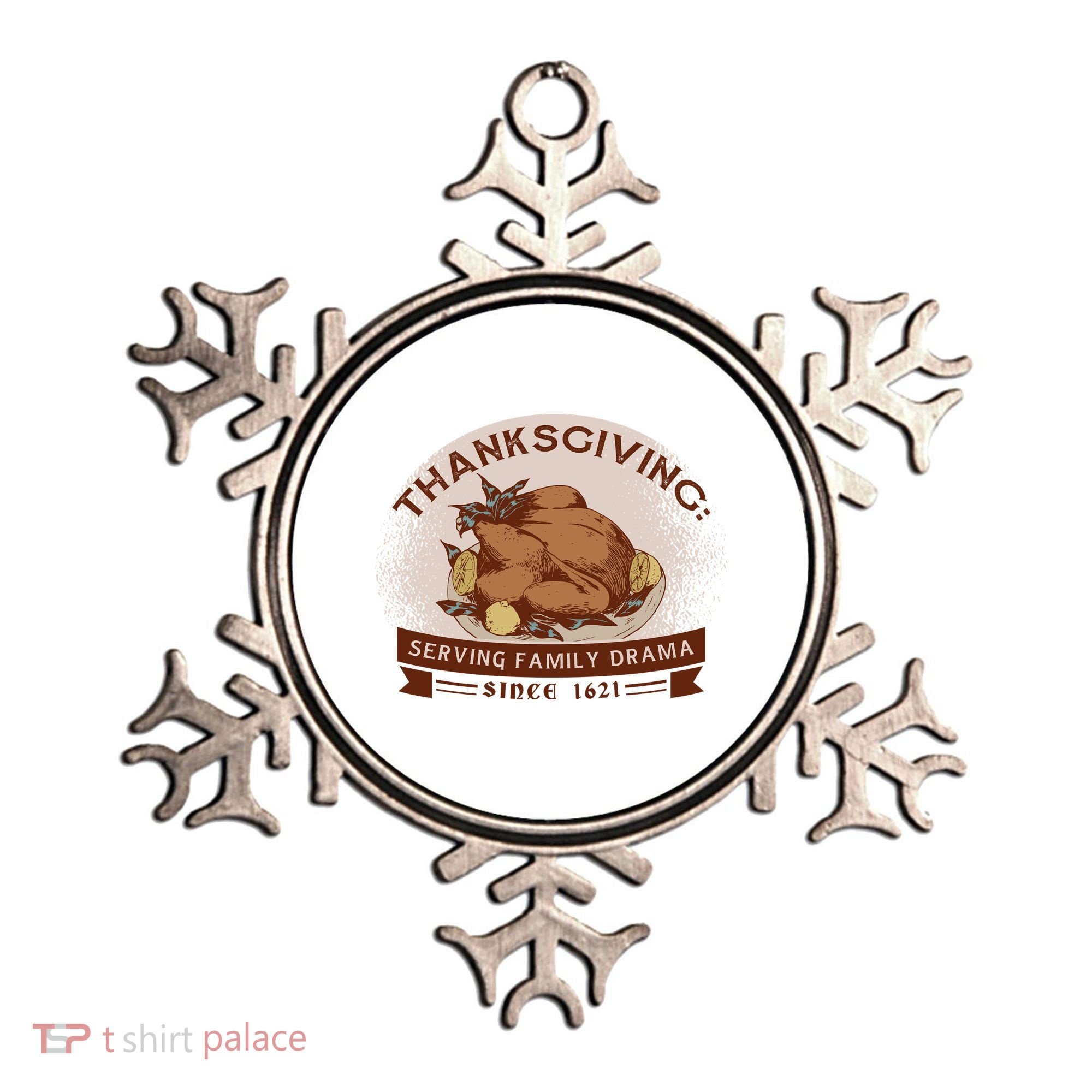 Thanksgiving Family Drama Funny Ornament