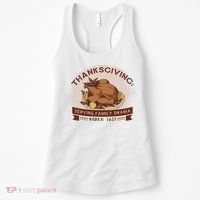 Thanksgiving Family Drama Funny Women's Tank Top thumb 0