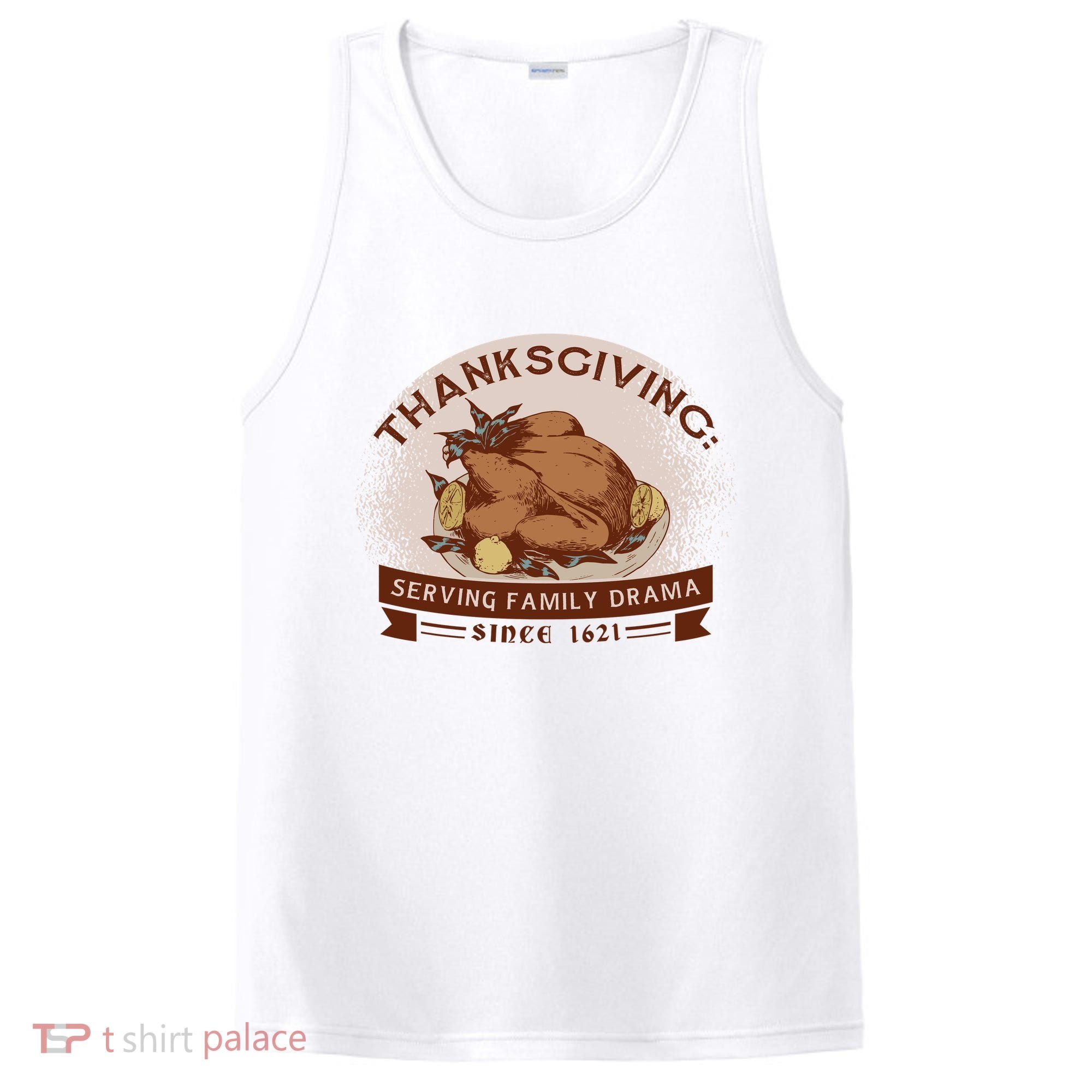 Thanksgiving Family Drama Funny PosiCharge Competitor Tank