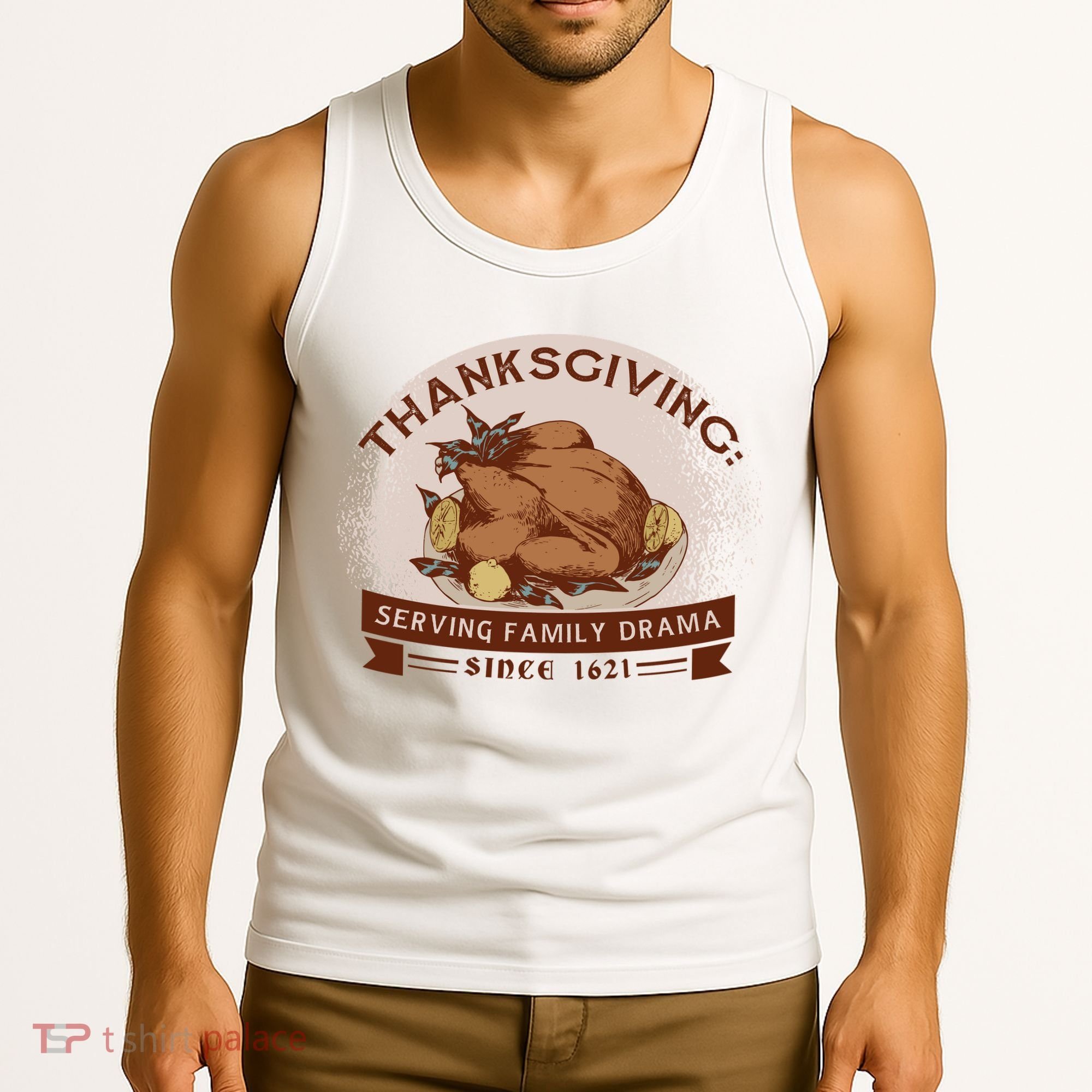 Thanksgiving Family Drama Funny Tank Top
