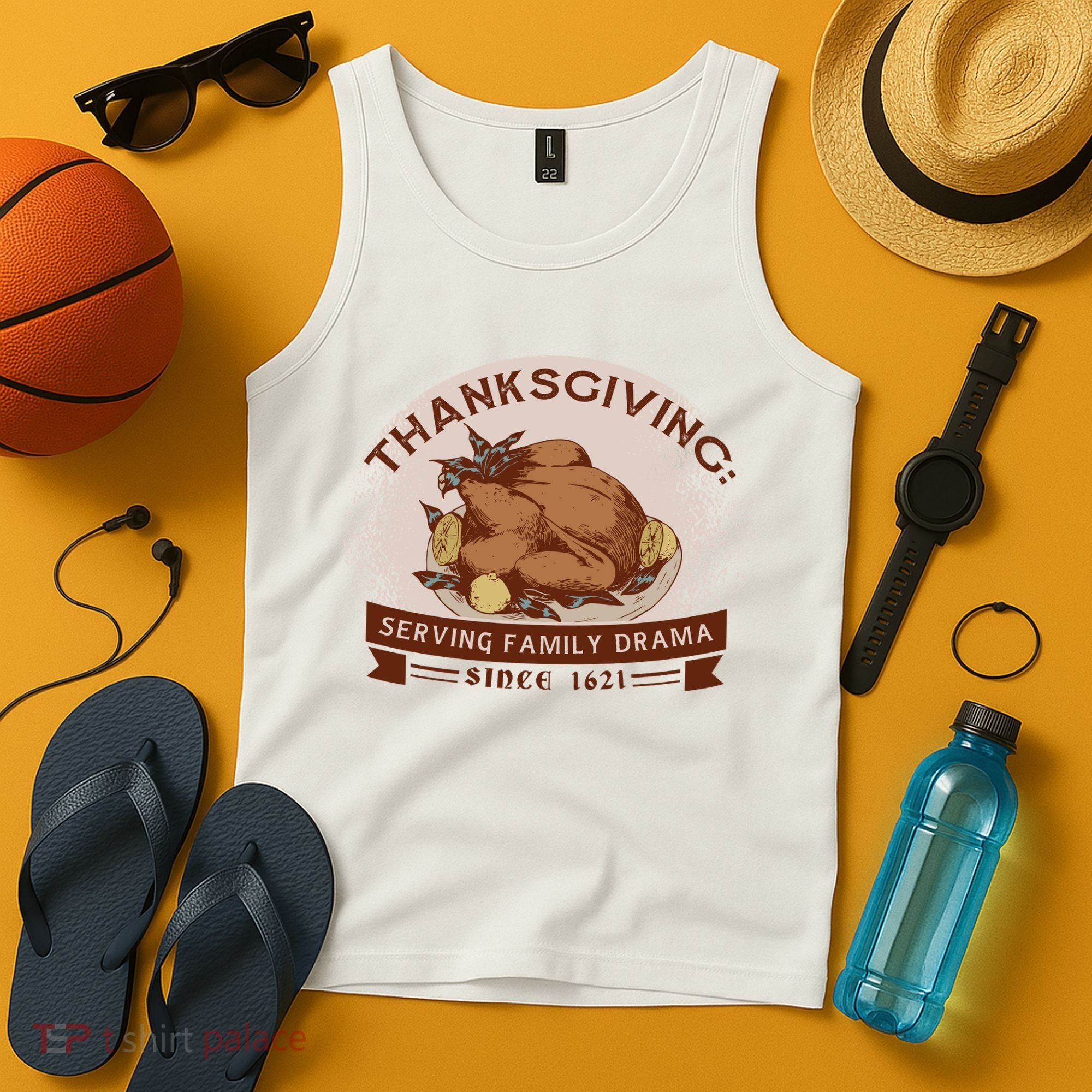 Thanksgiving Family Drama Funny Tank Top