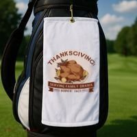Thanksgiving Family Drama Funny Golf Towel thumb 2