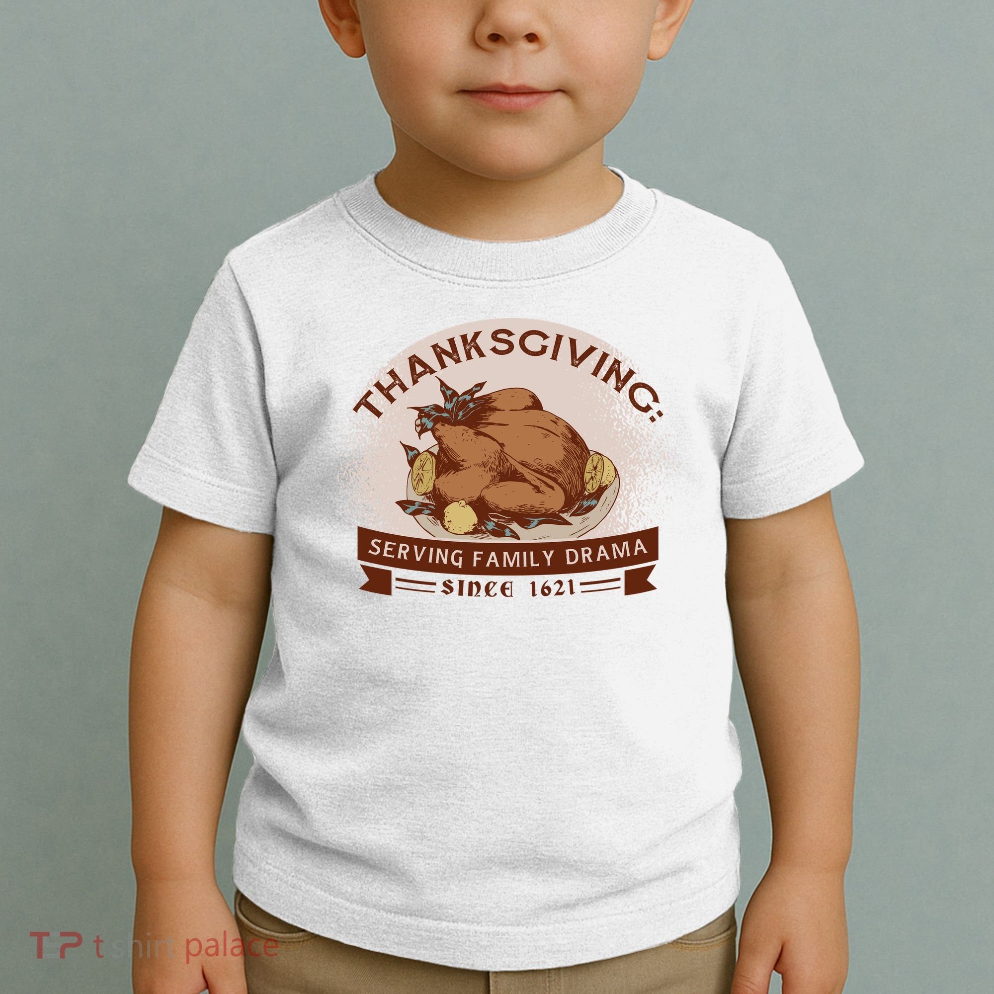Thanksgiving Family Drama Funny Toddler T-Shirt