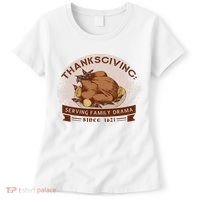 Thanksgiving Family Drama Funny Women's T-Shirt thumb 0