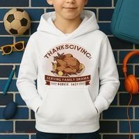Thanksgiving Family Drama Funny Kids Hoodie thumb 2