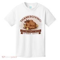 Thanksgiving Family Drama Funny Kids T-Shirt thumb 0