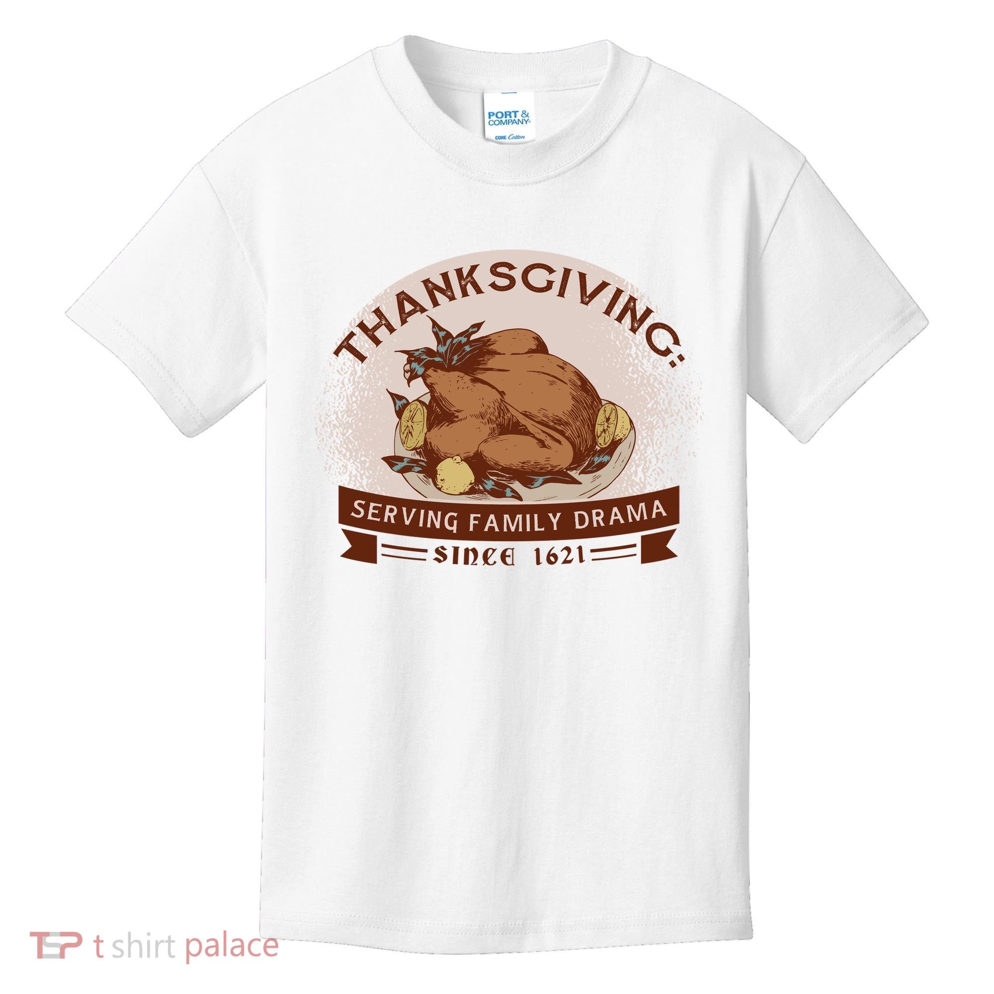 Thanksgiving Family Drama Funny Kids T-Shirt
